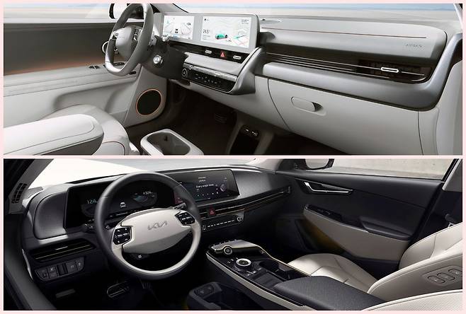 아이오닉 5(위), EV6(아래)