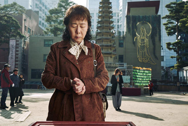 Youn Yuh-jung stars as 65-year-old prostitute So-young in “The Bacchus Lady.” (CGV Arthouse)