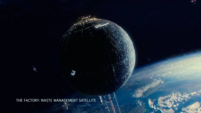 우주쓰레기 하치위성 [영화 승리호 캡처]