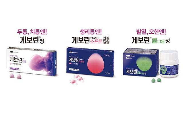 오랜 시간 ‘한국인의 두통약’으로 사랑받고 있는 삼진제약 ‘게보린’ 시리즈. 삼진제약 제공