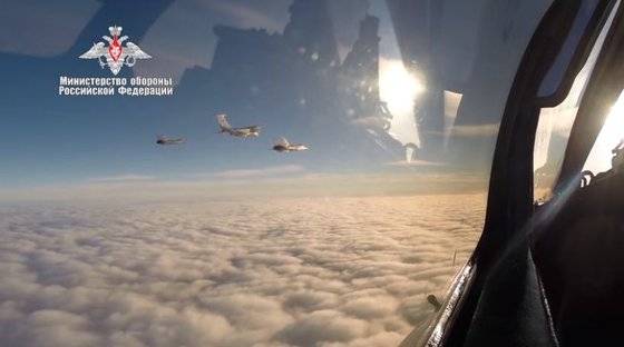 러시아의 북극해 훈련 모습. 인터넷 캡처