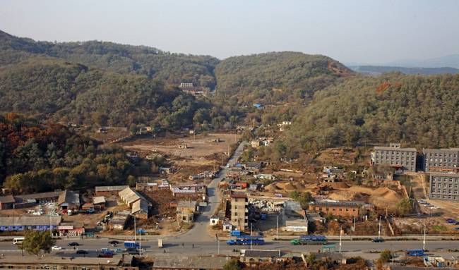 신성으로 비정되는 중국 무순시 고이산성 전경