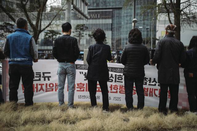 ▲ '희생자 탓' 발언 하루 만에 사과한 오세훈 시장에게 가족들은 "진심이 아니다. 진심이면 우리 앞에 와서 직접 사과하라"고 말했다. ⓒ프레시안(최형락)