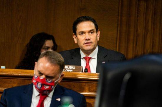 지난 1월 미국 상원에서 '위구르족 강제노동 방지법'을 재발의한 마르코 루비오 상원의원 [이미지출처=로이터연합뉴스]