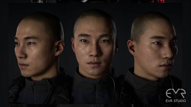최근 김지현 EVR STUDIO(이브이알스튜디오) 디지털휴먼팀장과의 인터뷰를 통해 관련 산업발전 요소들을 확인해봤다. 개발중인 게임 프로젝트TH 속 배우 이홍내 캐릭터의 그래픽구현 모습. (사진=EVR STUDIO 제공)
