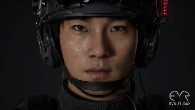 최근 김지현 EVR STUDIO(이브이알스튜디오) 디지털휴먼팀장과의 인터뷰를 통해 관련 산업발전 요소들을 확인해봤다. 개발중인 게임 프로젝트TH 속 배우 이홍내 캐릭터의 그래픽구현 모습. (사진=EVR STUDIO 제공)