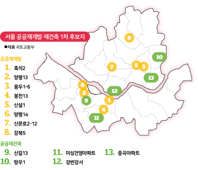 시각물_서울 공공재개발·재건축 1차 후보지