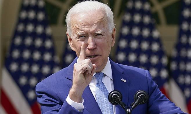 조 바이든 미국 대통령. 워싱턴=AP연합뉴스