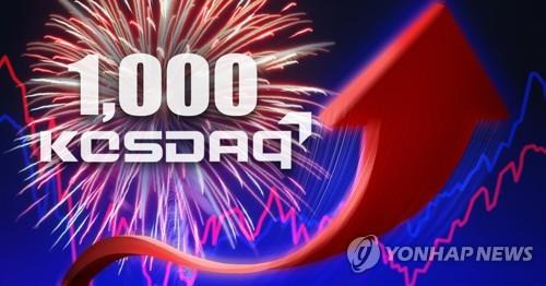 코스닥 1,000 돌파 (PG) [박은주 제작] 사진합성·일러스트