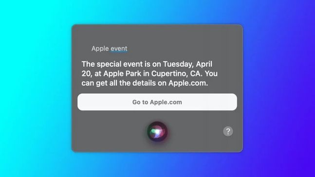 애플의 인공지능(AI) 비서인 ‘시리(Siri)’ 안내 화면. 맥루머스 홈페이지 캡처