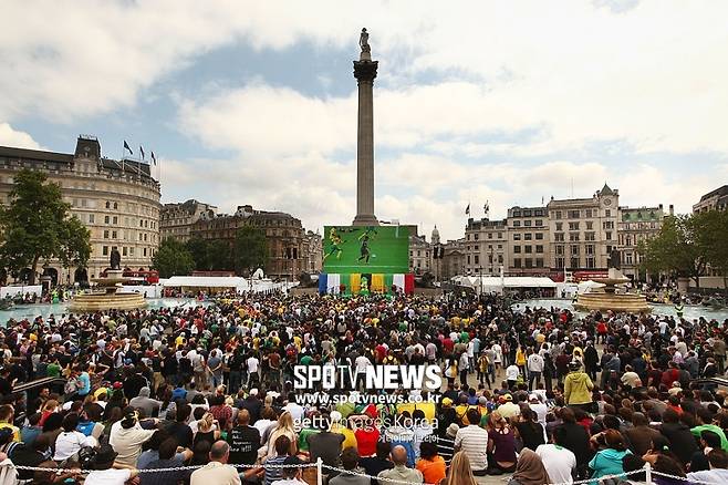 ▲ 영국 런던 트라팔가 광장에 유로2020 팬파크가 조성될 예정이다.
