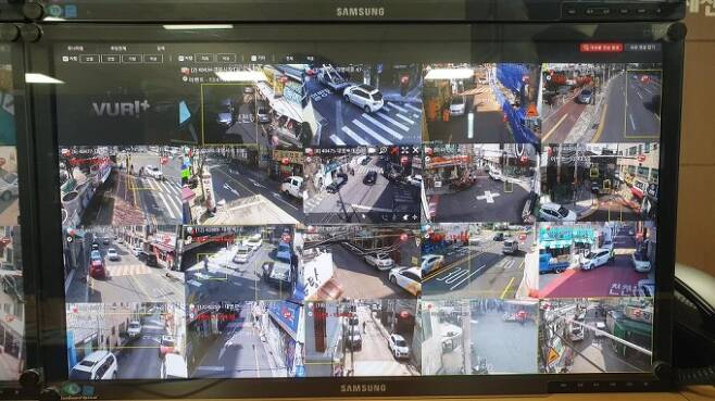 스마트 CCTV 관제시스템이 적용된 모니터. 대구시 제공