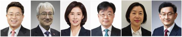 왼쪽부터 정무수석에 이철희 전 더불어민주당 의원, 사회수석에 이태한 국민건강보험공단 상임감사, 대변인에 박경미 교육비서관, 법무비서관에 서상범 법무비서관실 선임행정관, 신설한 방역기획관에 대한예방의학회 코로나19대책위원회 위원장인 기모란 국립암센터 교수, 국무조정실 국무2차장에 윤창렬 청와대 사회수석. /연합뉴스