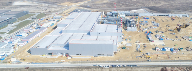 SK아이이테크놀로지가 폴란드에 건설 중인 리튬이온 배터리 분리막 공장. /사진 제공=SK아이이테크놀로지