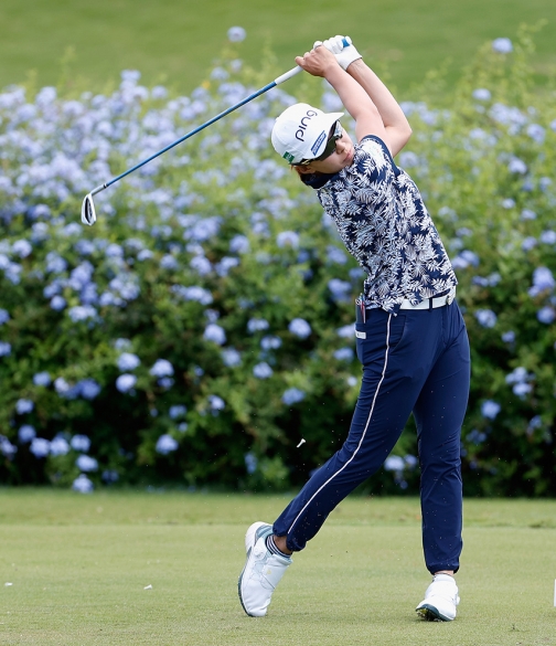 2021년 미국여자프로골프(LPGA) 투어 롯데 챔피언십에 출전한 시부노 히나코. 사진제공=Getty Images