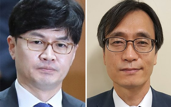 한동훈 검사장(왼쪽)과 정진웅 차장검사. 연합뉴스