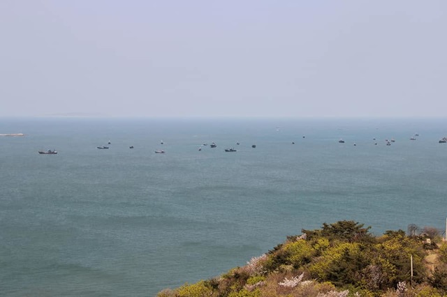 [서울=뉴시스] 연평도 근해에서 불법 조업하는 중국 어선들. 2021.04.22. (사진=유엔사 트위터 캡처) *재판매 및 DB 금지