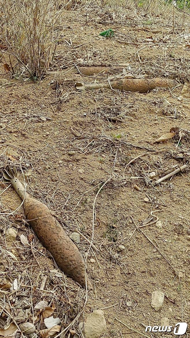 발견된 포탄.(부산경찰청 제공)© 뉴스1