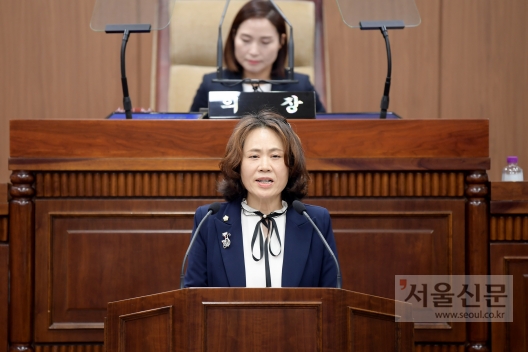 최명진 김포시의원의 임시회 5분발언 모습. 김포시의회 제공
