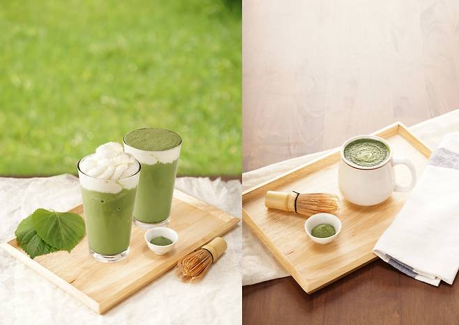 모시스무디(좌), 모시라떼(우)