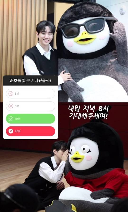 펭수와 준호. 사진| 펭수 SNS