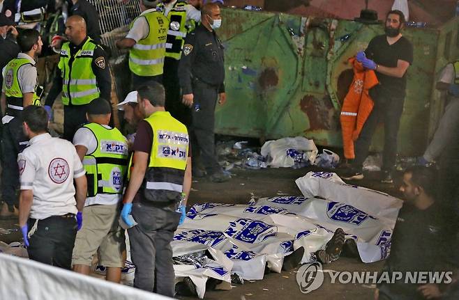 이스라엘 종교 축제 압사 사고 [AFP=연합뉴스]