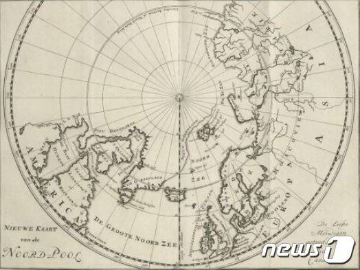 1720년대 북극해 지도(출처 위키백과)© 뉴스1