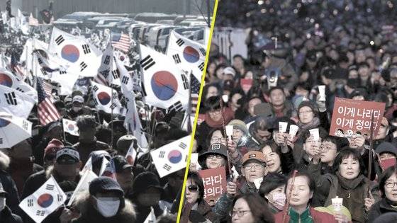 정치 갈등이 있던 시기마다 광화문 광장은 서로 다른 기억을 갖고 있다. 중앙DB·조은재PD