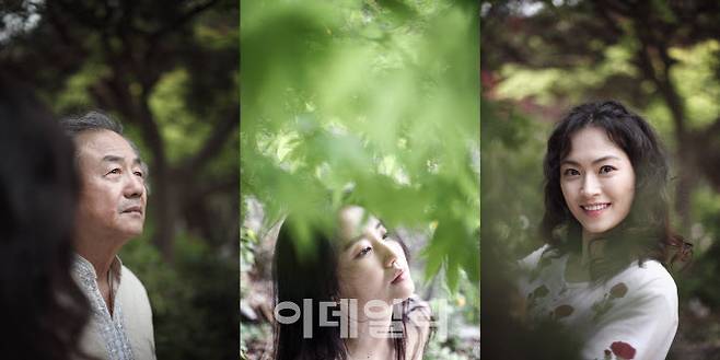 연극 ‘우리가 사랑했던 정원에서’에 출연하는 배우 정동환(왼쪽부터), 김소진, 이경미(사진=세종문화회관)