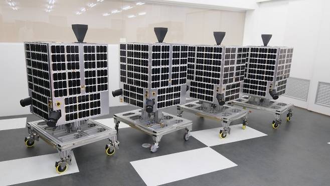 일본 우주개발기업 '악셀스페이스'가 지난 3월 발사한 광학 관측위성 'GRUS' 4기. 악셀스페이스 제공