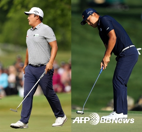 2021년 미국프로골프(PGA) 투어 AT&T 바이런 넬슨 골프대회 우승을 차지한 이경훈 프로. 왼쪽 사진은 이번 대회에서 사용한 일자형 퍼터, 오른쪽은 이전에 사용한 말렛형 퍼터. 사진제공=ⓒAFPBBNews = News1