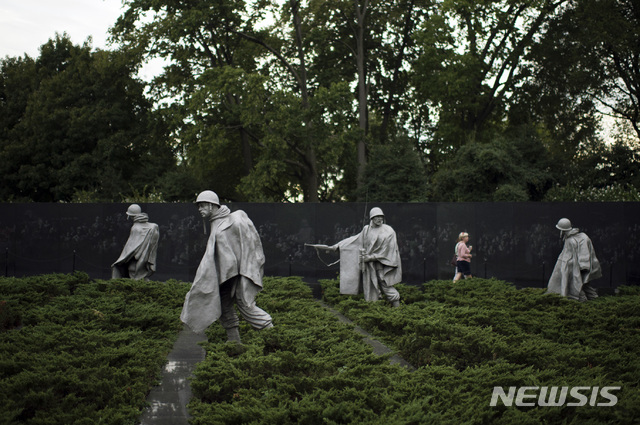 [워싱턴DC=AP/뉴시스]미국 워싱턴 DC 한국전 기념공원의 모습. 2016.09.16.