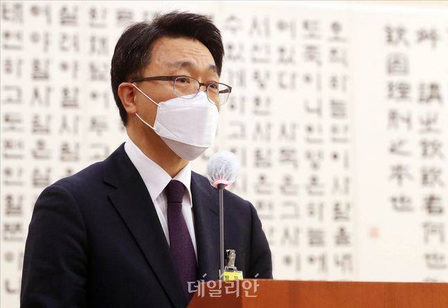 김진욱 고위공직자범죄수사처장이 지난 1월 국회 인사청문회에서 모두발언을 하고 있다. ⓒ데일리안 홍금표 기자