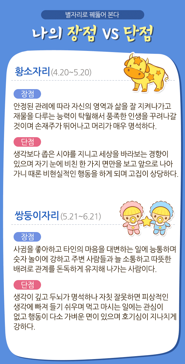 나의 장점 Vs 단점 | 사주닷컴