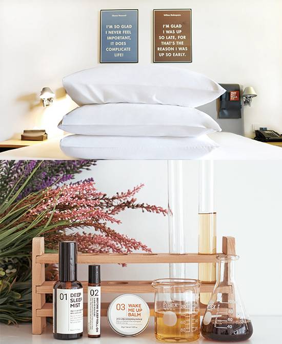 글래드 호텔의 베딩 제품 , ‘글래드x허니냅스 꿀잠 키트’