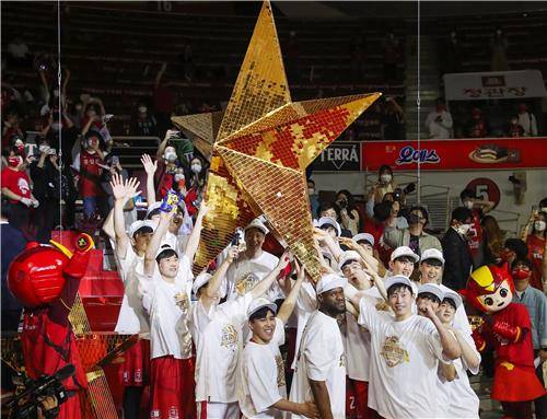 플레이오프-챔프전 '10전 전승' 2020-2021 KBL 챔피언 안양 KGC 홍기원 기자 2021.5.9