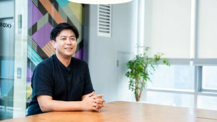 안익진 몰로코 대표가 회사 비즈니스를 설명하고 있다.