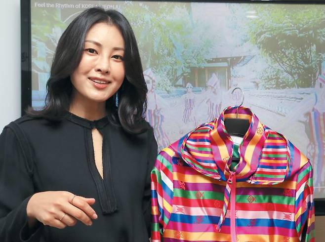 서울 마포구 HS애드에서 이승은 책임이 한국관광공사의 '필 더 리듬 오브 코리아 캠페인' 광고 제작 과정을 설명하고 있다. /김연정 객원기자