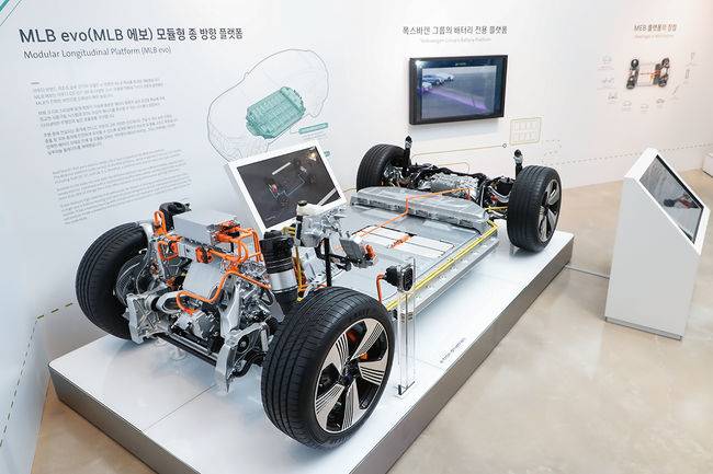 아우디 e-트론에 적용된 MLB 에보 플랫폼.