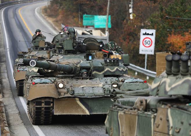 3기갑여단 불곰대대가 운용하는 러시아제 T-80U 전차. 부대 제공