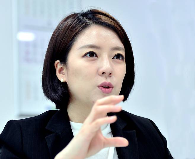 국민의힘 최고위원 경선에 도전하는 배현진 의원이 5월31일 국회 의원회관에서 헤럴드경제와 인터뷰를 하고 있다. [헤럴드경제=박현구 기자 Park Huyun Koo]