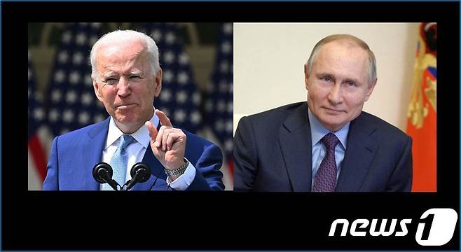조 바이든 미국 대통령(왼쪽)와 블라디미르 푸틴 러시아 대통령. © AFP= 뉴스1