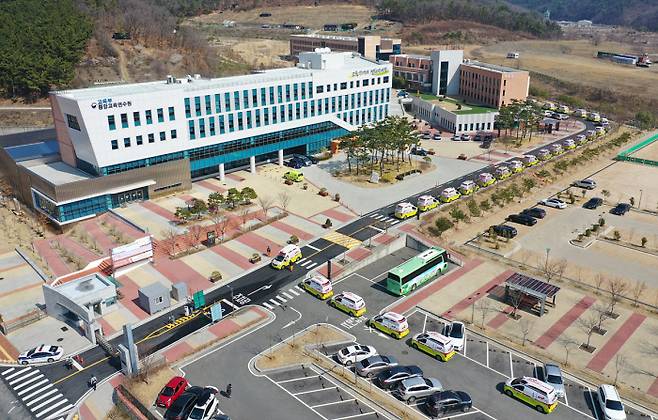 대구·경북 권역별 생활치료센터로 운영될 동구 혁신도시 내 중앙교육연수원 전경. 대구시 제공