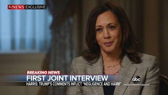 카멀라 해리스 부통령은 검사 출신으로 달변이다. 방송 인터뷰는 그의 강점이었지만 이번주는 예외.