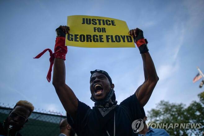 흑인 인종차별 반대 시위 [AFP=연합뉴스자료사진]