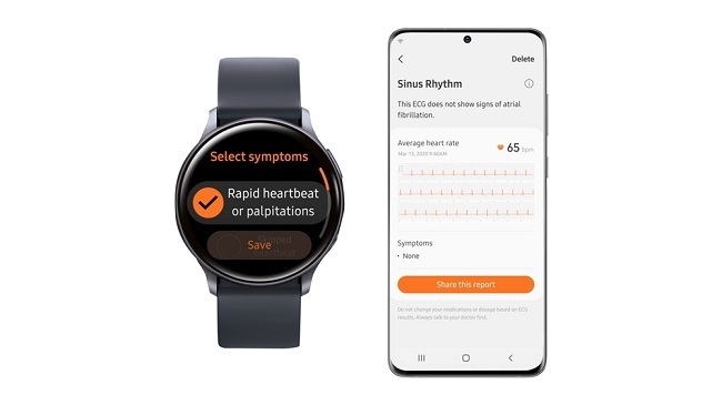 갤럭시 워치3`, `갤럭시 워치 액티브2` 사용자는 `삼성 헬스 모니터` 앱을 통해 언제 어디서든 본인의 혈압과 심전도를 측정, 기록할 수 있다. /사진=삼성전자