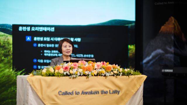 강명옥 국제제자훈련원 부원장이 지난 9일 CAL세미나에서 강의하고 있다. 강 부원장은 35년간 CAL세미나를 섬겨왔다. 국제제자훈련원 제공