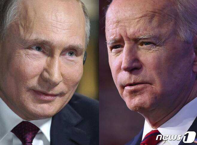 블라디미르 푸틴 러시아 대통령(좌)과 조 바이든 미국 대통령. © AFP=뉴스1 © News1 정윤영 기자