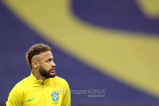 2021 코파아메리카에서 브라질 축구 국가대표로 뛰고 있는 네이마르. 사진=게티이미지