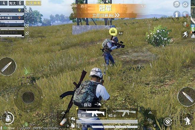 화평정영 플레이 화면